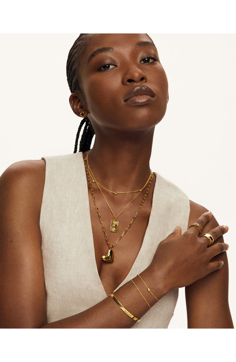 Monica Vinader Heart Station Necklace, Alternate, color, 18K Gold Vermeil