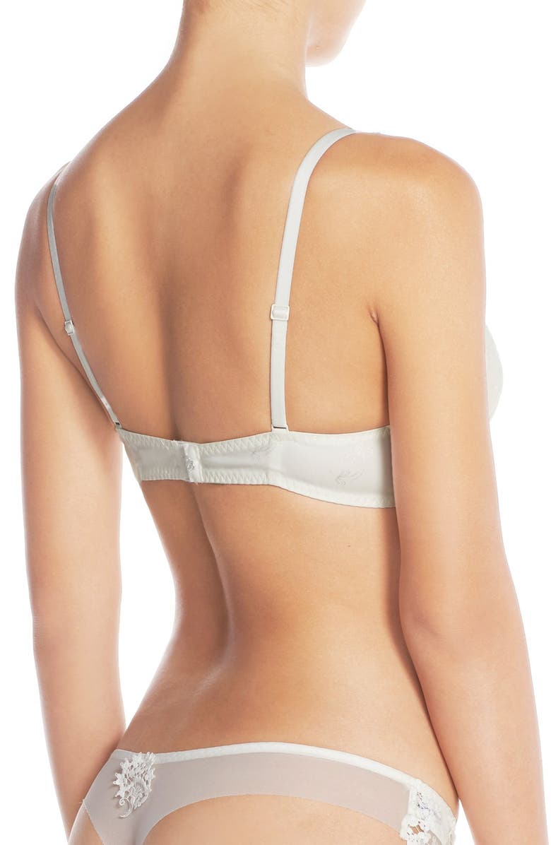 Simone Perele 'Wish' Embroidered Tanga Thong, Alternate, color, Ivory