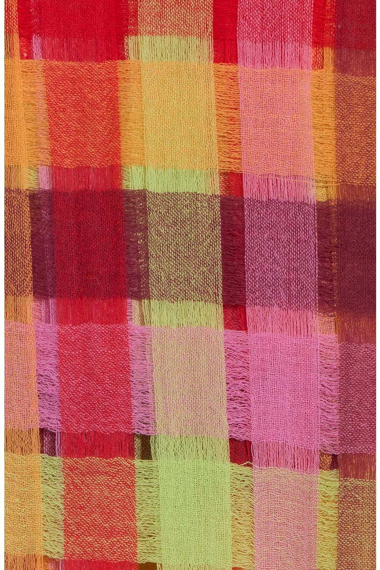 Checkered Scarf, Alternate, color, RED COMBO