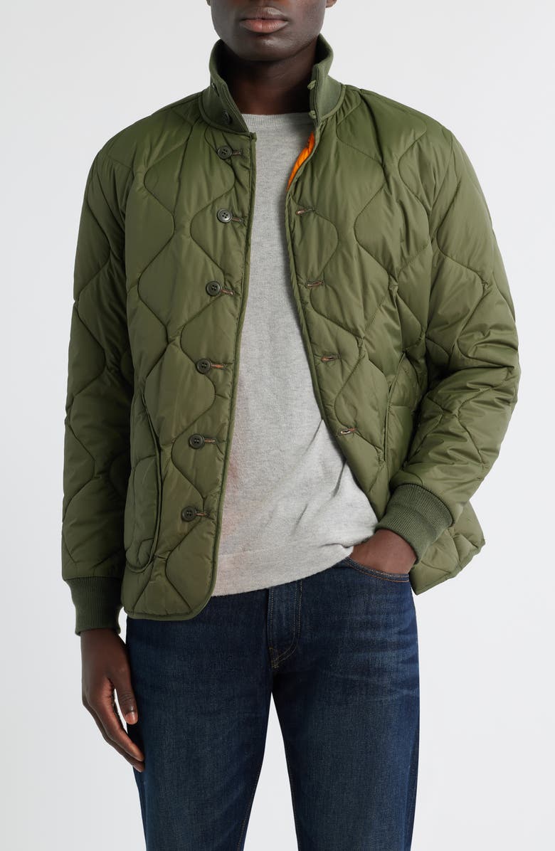 Schott NYC Waterproof Cotton Blend 2-in-1 Jacket, Alternate, color, Olive