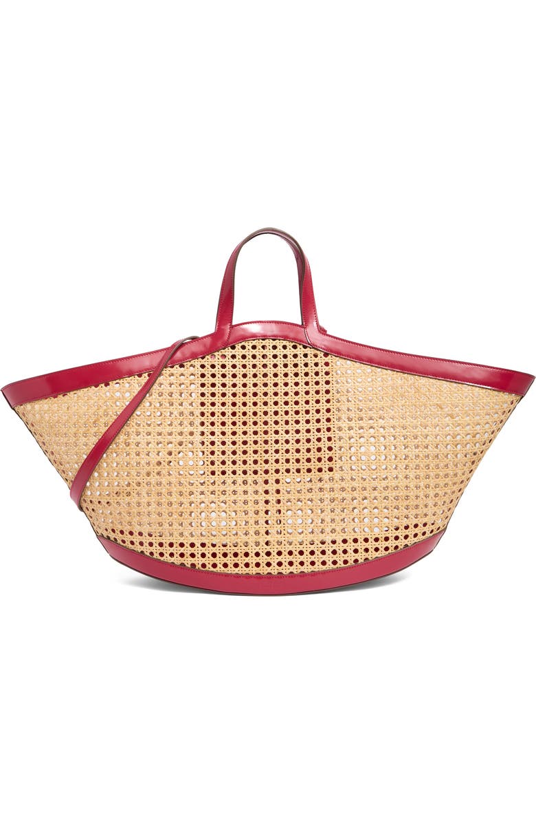 Cult Gaia Yara Rattan Cane Tote Bag, Main, color,