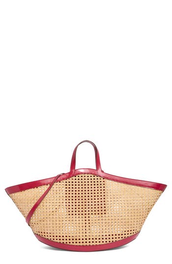 Shop Cult Gaia Yara Rattan Cane Tote Bag In Natural