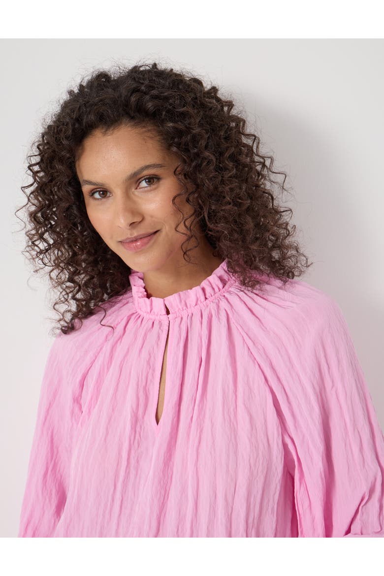 Ruffled Long Sleeve Blouse, Alternate, color, Candy Pink
