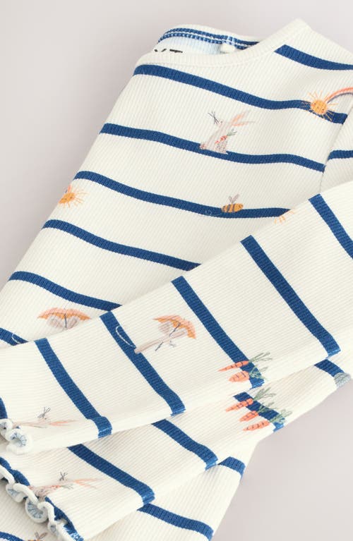 Next Kids' Stripe Long Sleeve Cotton T-shirt In Multi