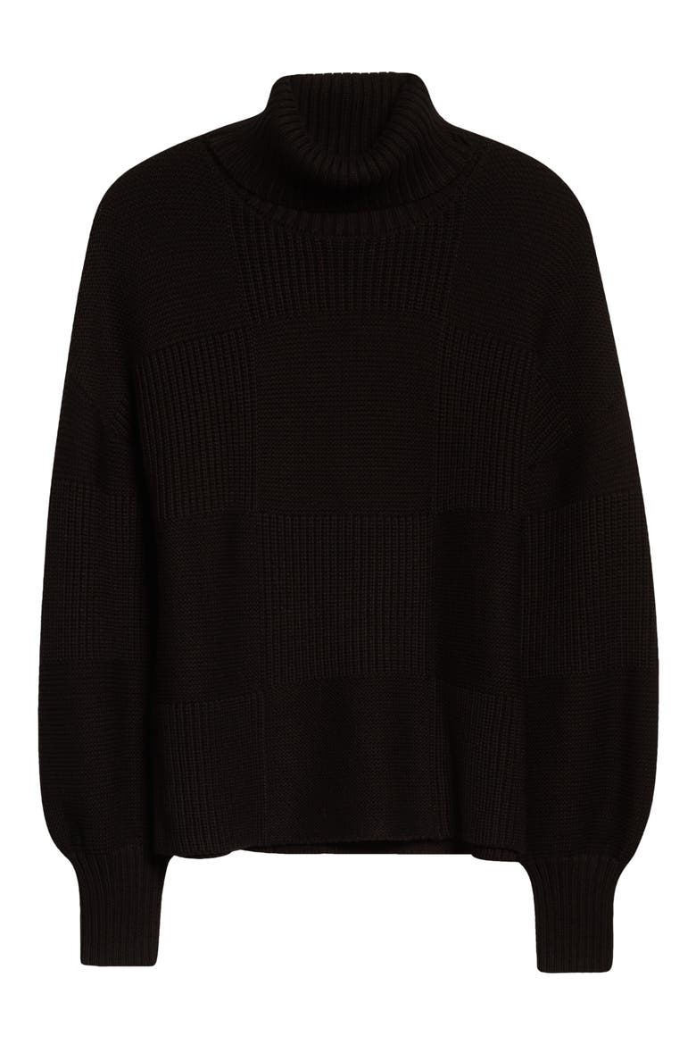 Benny Turtleneck Sweater, Alternate, color, BLACK