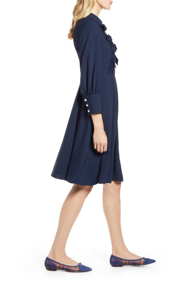 Halogen<sup>®</sup> x Atlantic-Pacific Bow Detail Fit & Flare Dress, Alternate, color, 