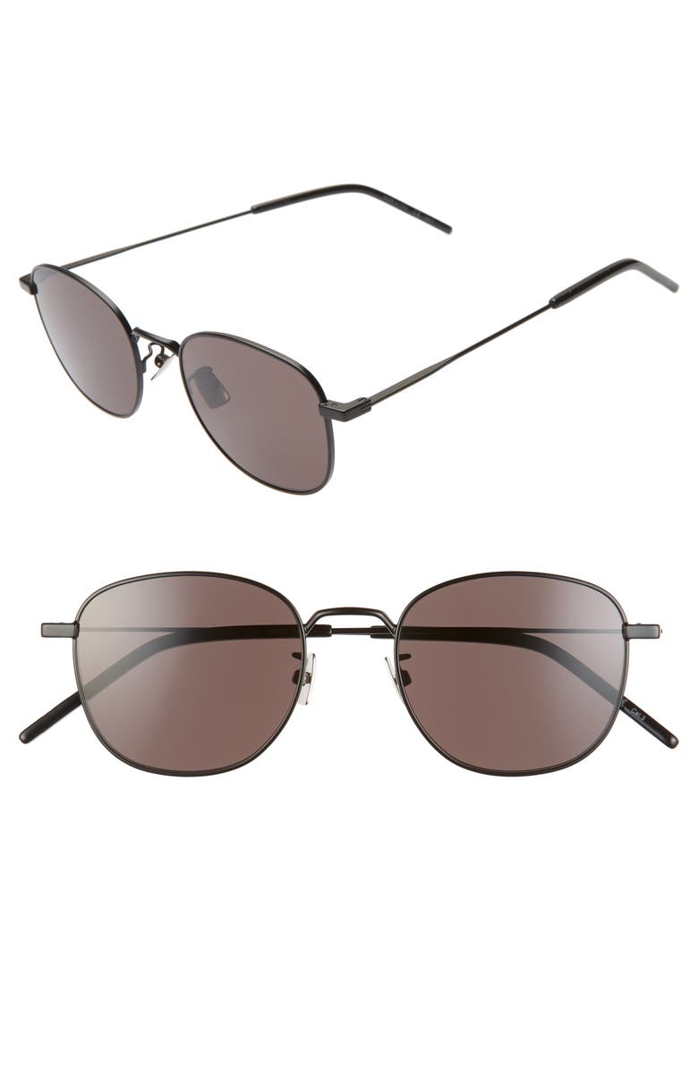 Saint Laurent 50mm Square Sunglasses, Main, color, 