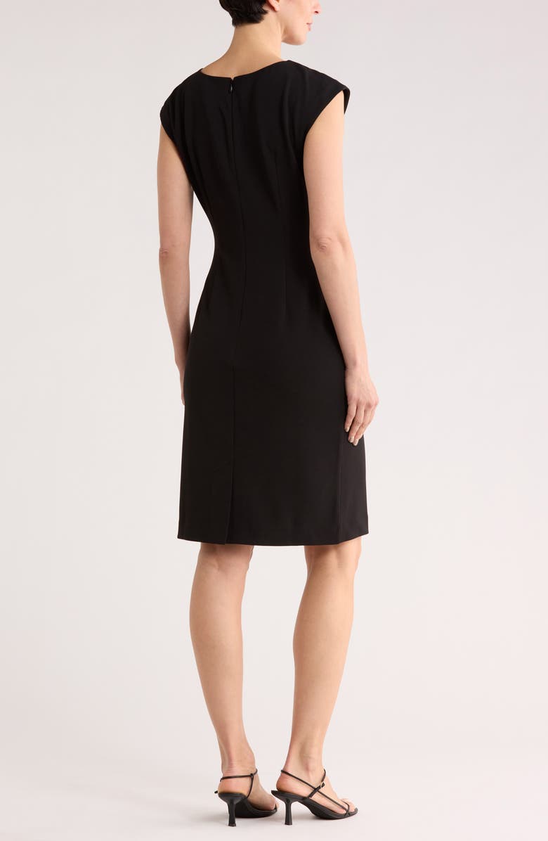 NORDSTROM RACK Ruched Midi Dress, Alternate, color, Black