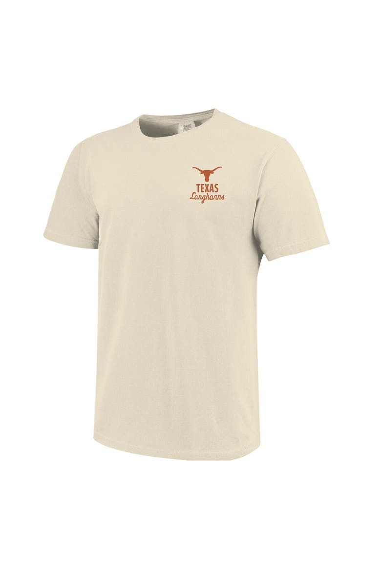 Men's Cream Texas Longhorns Comfort Colors Mascot Overlay T-Shirt, Alternate, color, Cream