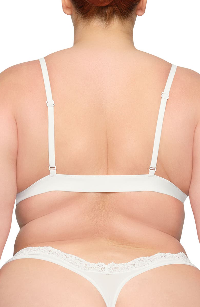 SKIMS Fits Everybody Lace Triangle Bralette, Alternate, color, Marble