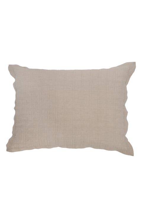 Owen Quilted Linen Pillow Sham