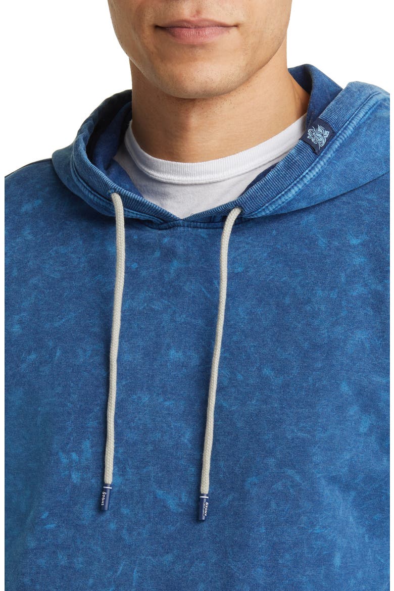 Acid Wash Fleece Hoodie, Alternate, color, NAVY