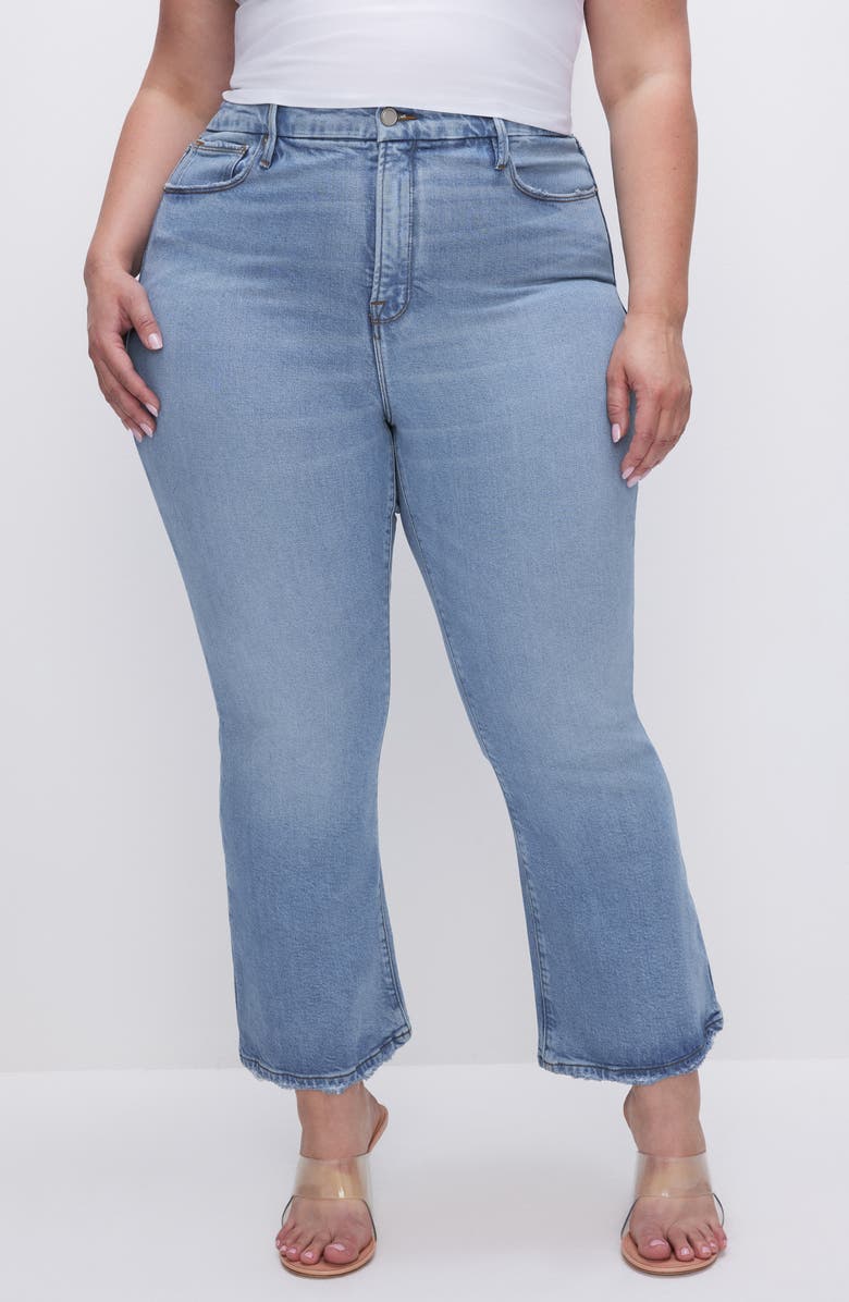 Good American Good Legs Crop Mini Bootcut Jeans, Alternate, color, Indigo510