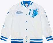Mitchell & Ness Men's Mitchell & Ness  White Minnesota Timberwolves Arctic Lightweight Full-Snap Satin Jacket
