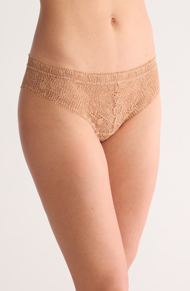 Chantelle Lingerie Day to Night Tanga, Alternate, color, Python Lace