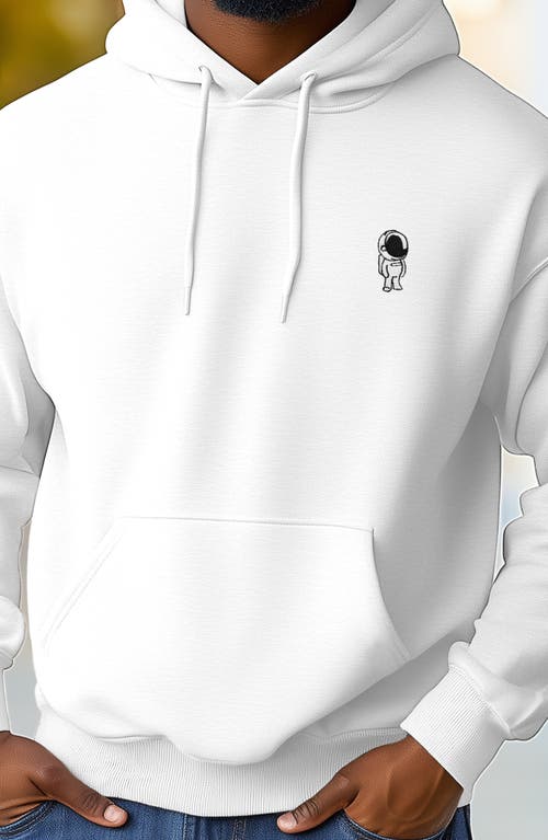 Dalix Astronaut Fleece Hoodie In White