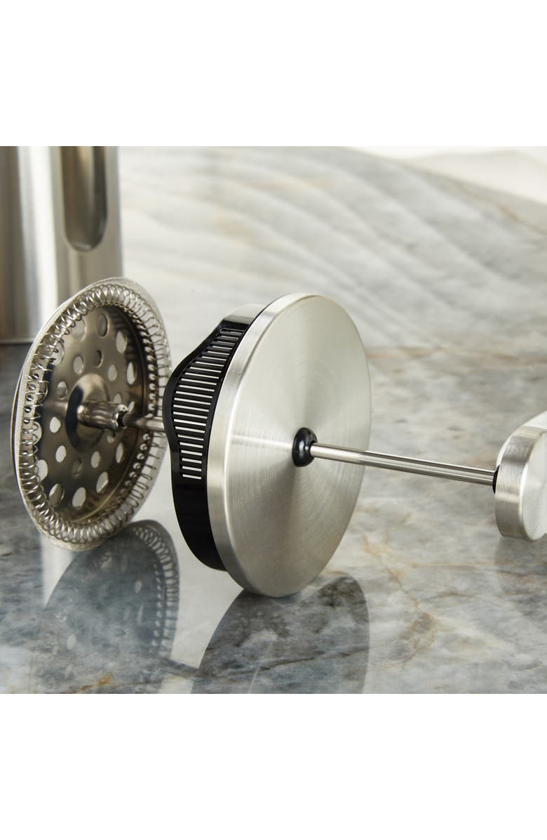 BergHOFF Leo Mae Stainless Steel French Press, Alternate, color, Silver