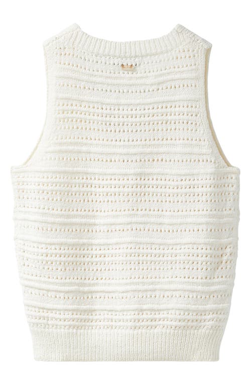Scotch & Soda Open Knit Vest In White