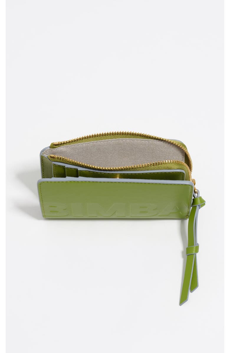 Bimba y Lola Leather Purse With Engraved Logo, Alternate, color, Kiwi