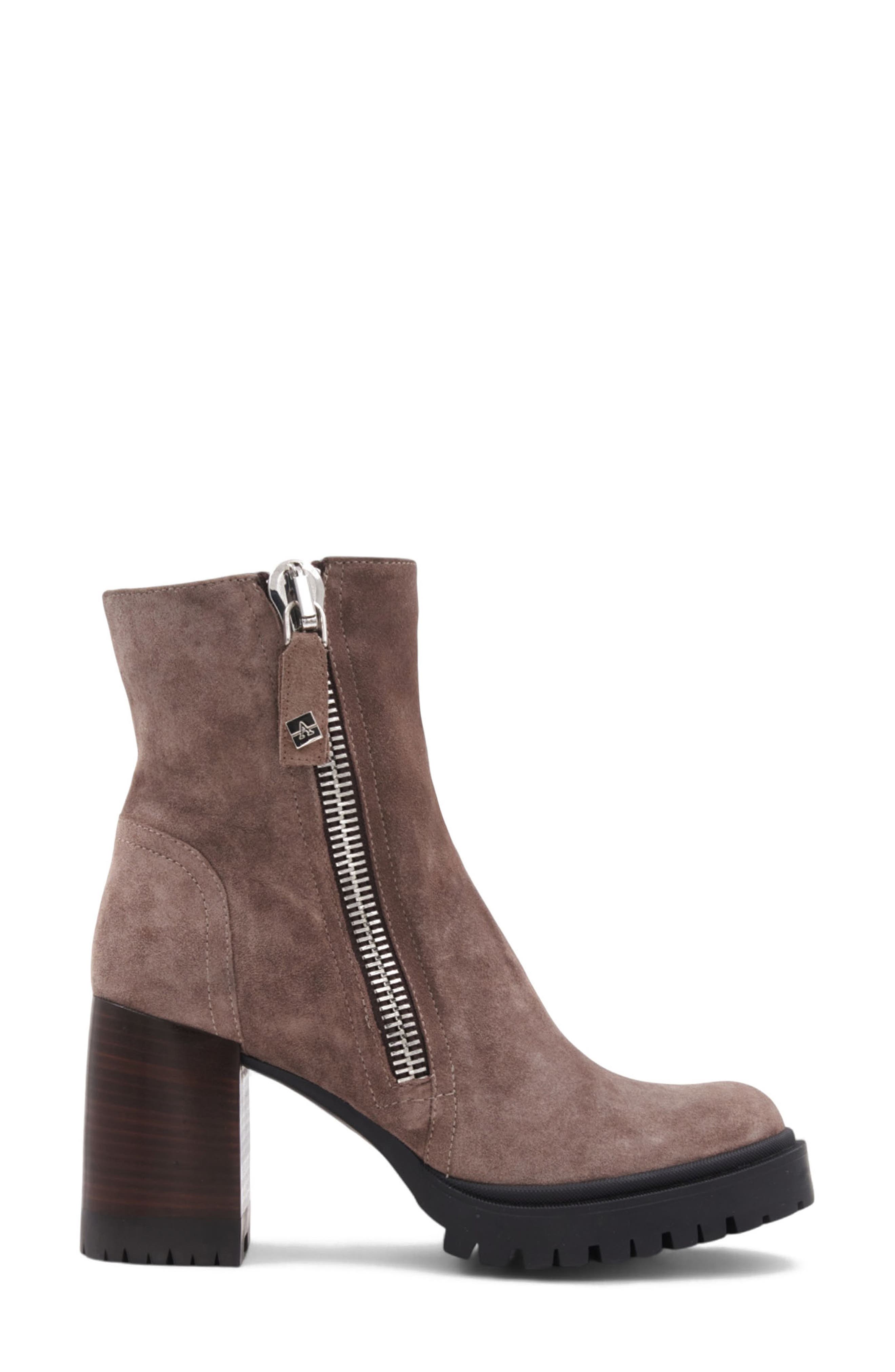 Aquatalia Emma Weatherproof Platform Bootie, Alternate, color, Taupe Suede