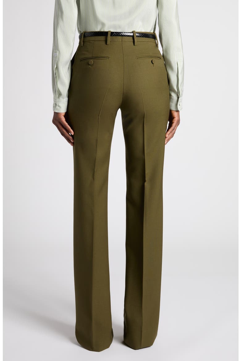 Virgin Wool & Cashmere Narrow Leg Pants, Alternate, color, IVY GREEN