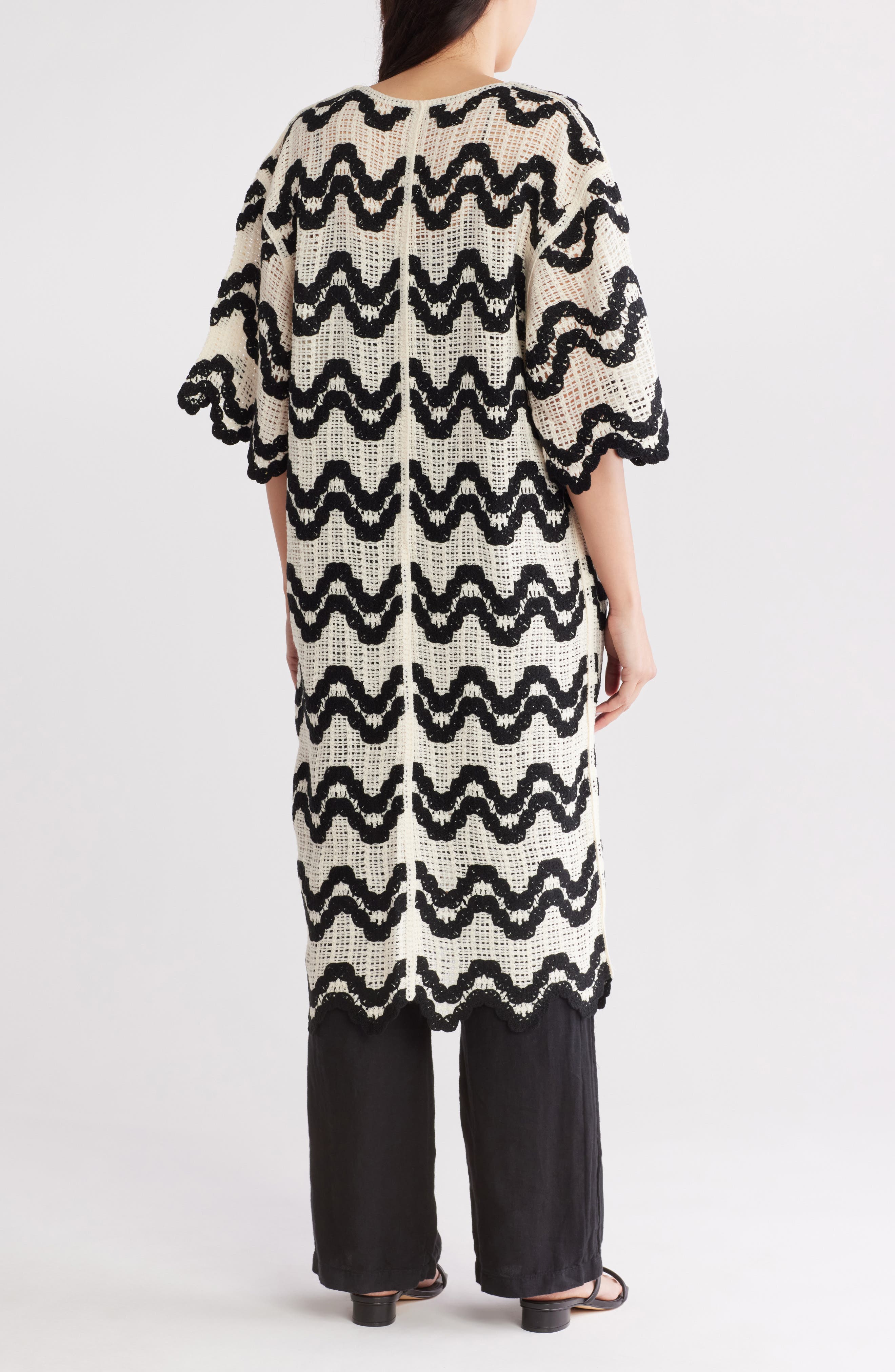 AREA STARS Wave Pattern Cardigan Duster (Women) | Nordstromrack