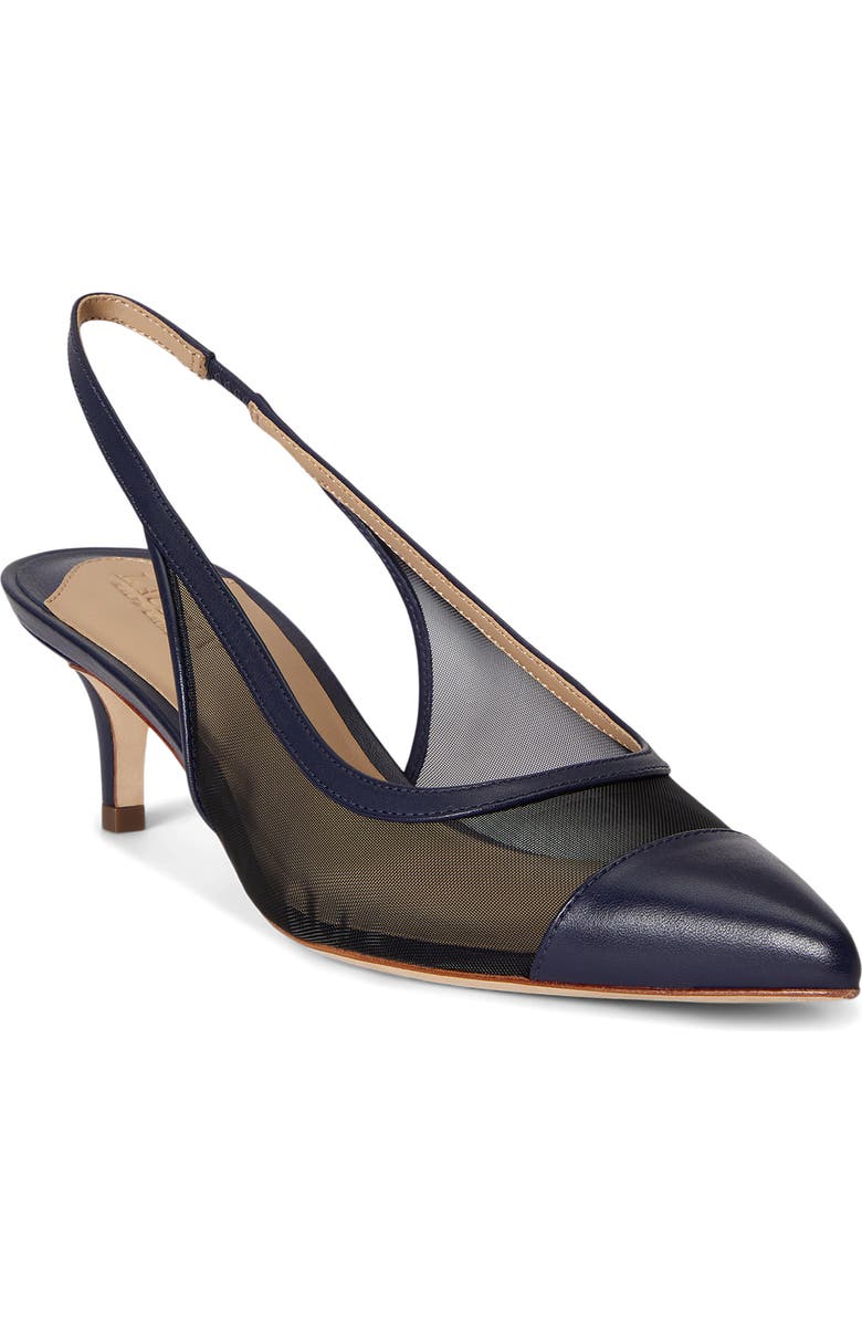 Ralph Lauren Lolah Slingback Pump, Main, color, Refined Navy