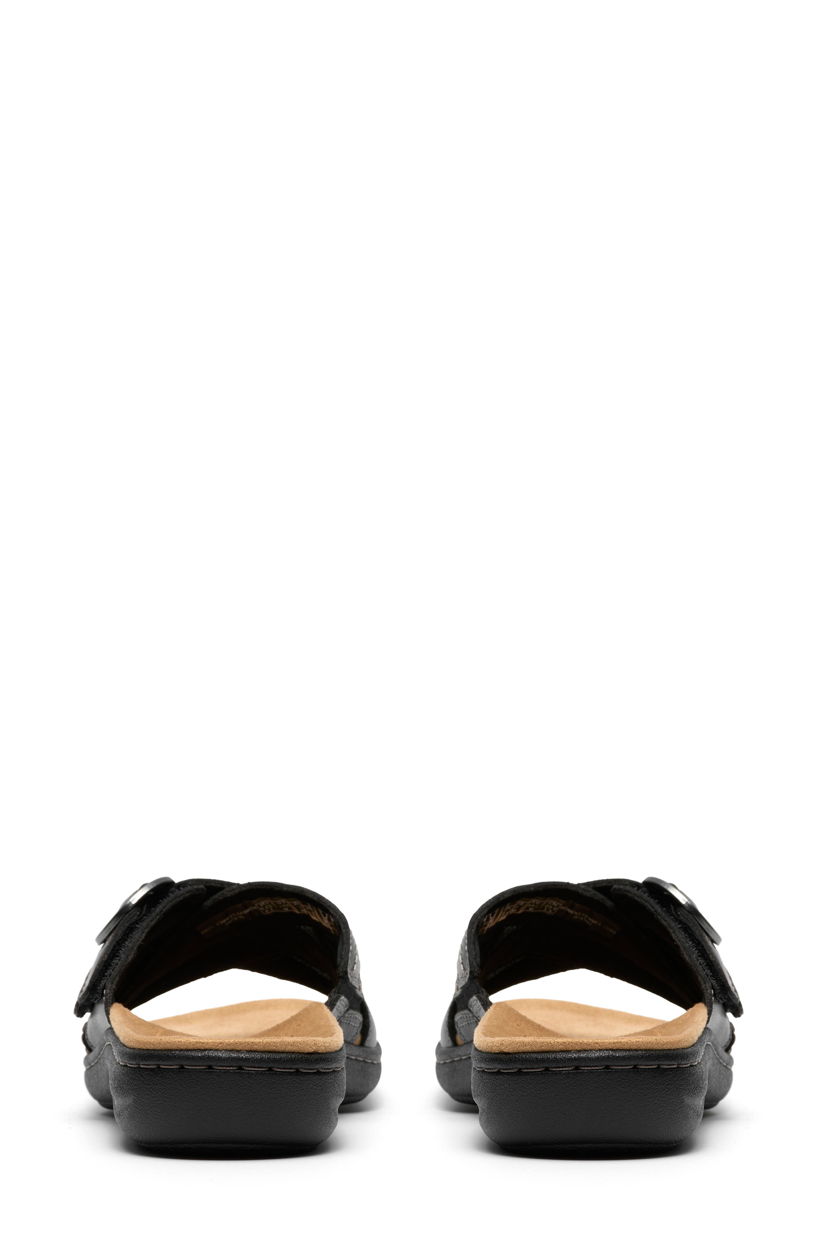 Clarks<sup>®</sup> Laurieann Opal Sandal - Wide Width Available, Alternate, color, Black Leather