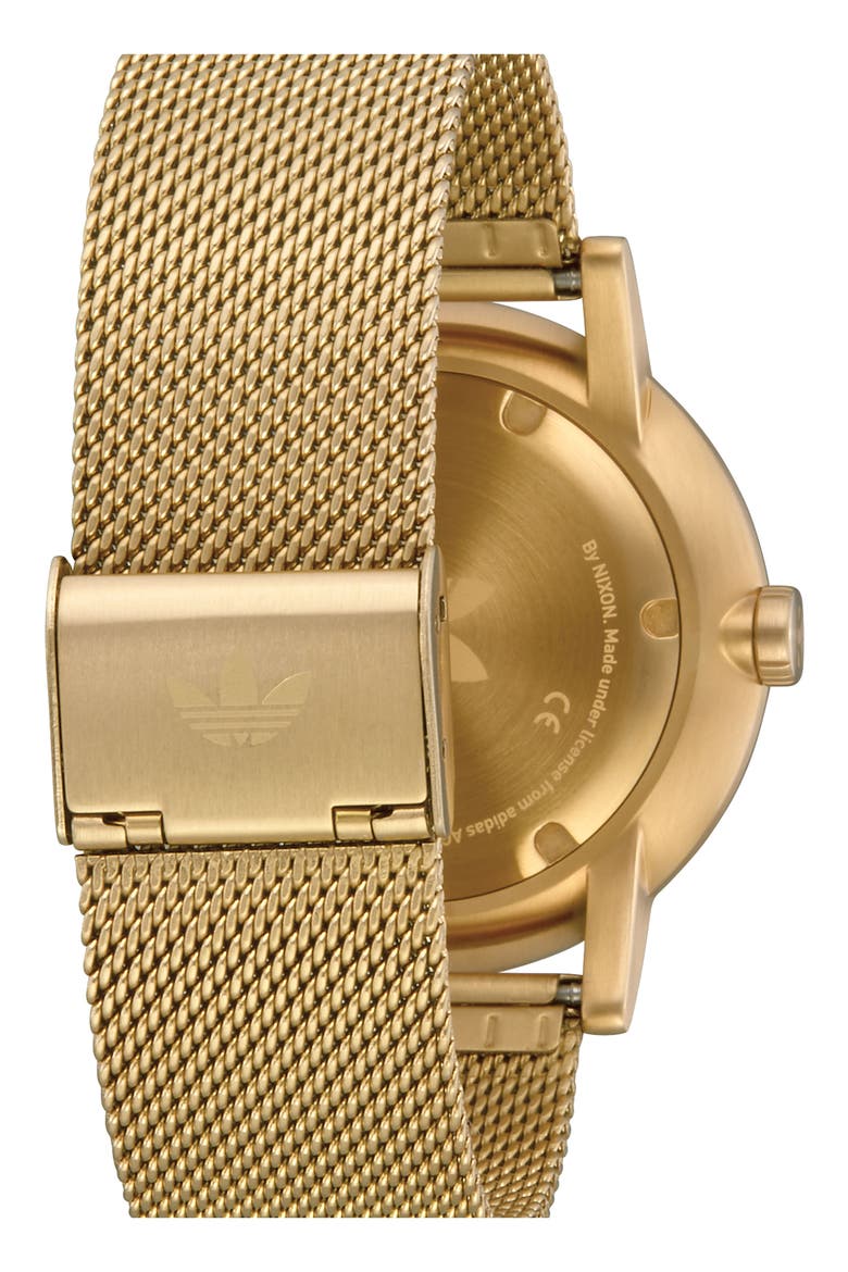 District Milanese Bracelet Watch, 40mm, Alternate, color, GOLD/ BLACK