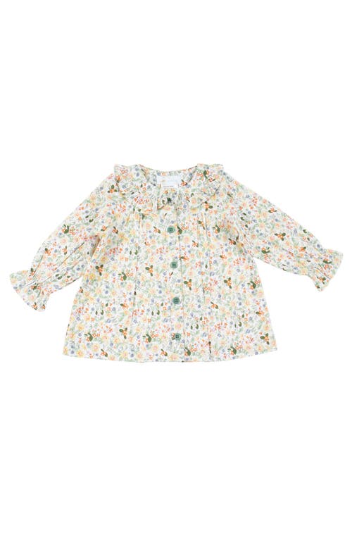 Cuclie Kids' Floral Ruffle Sleeve Blouse In Multi