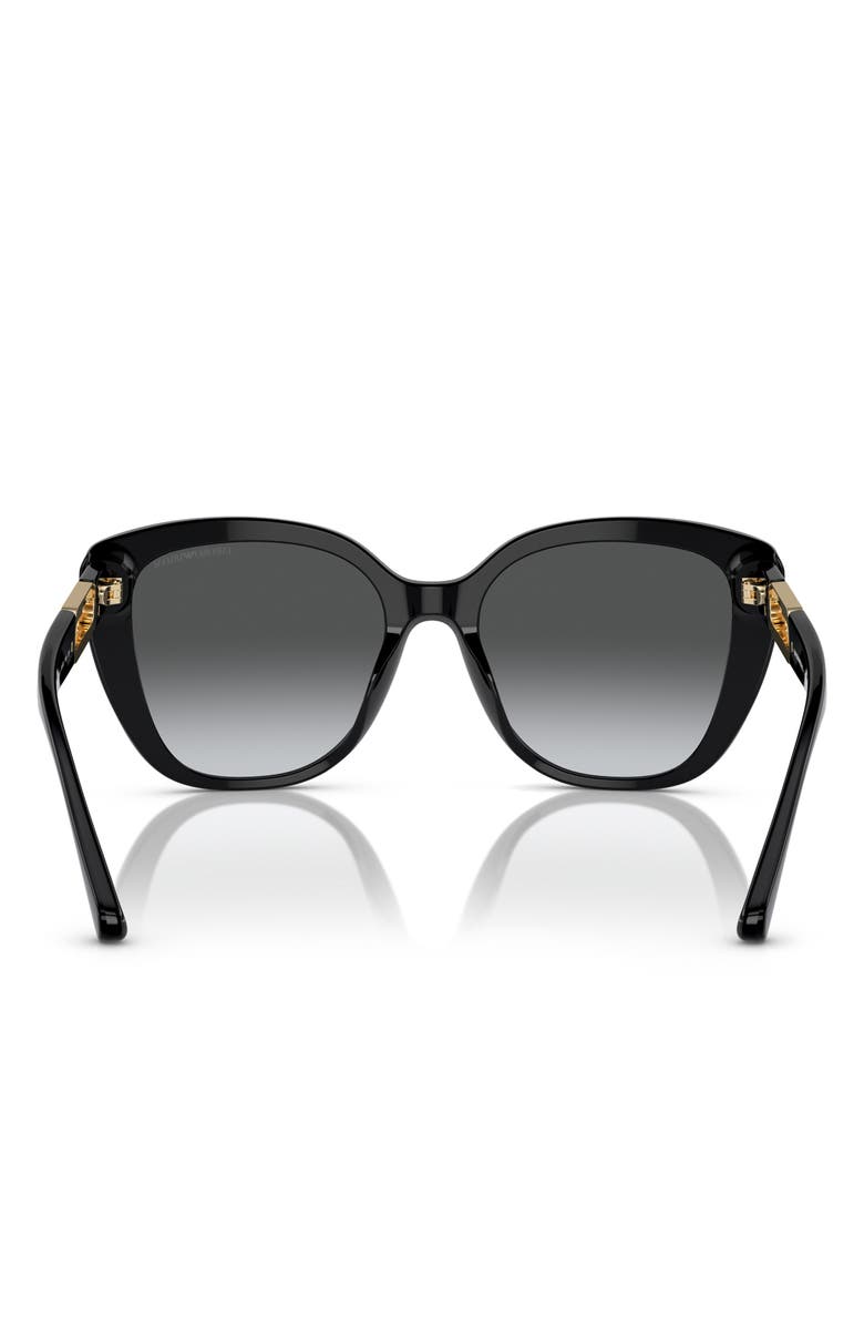 Emporio Armani 54mm Butterfly Sunglasses, Alternate, color, Black / Polar Grey Gradient