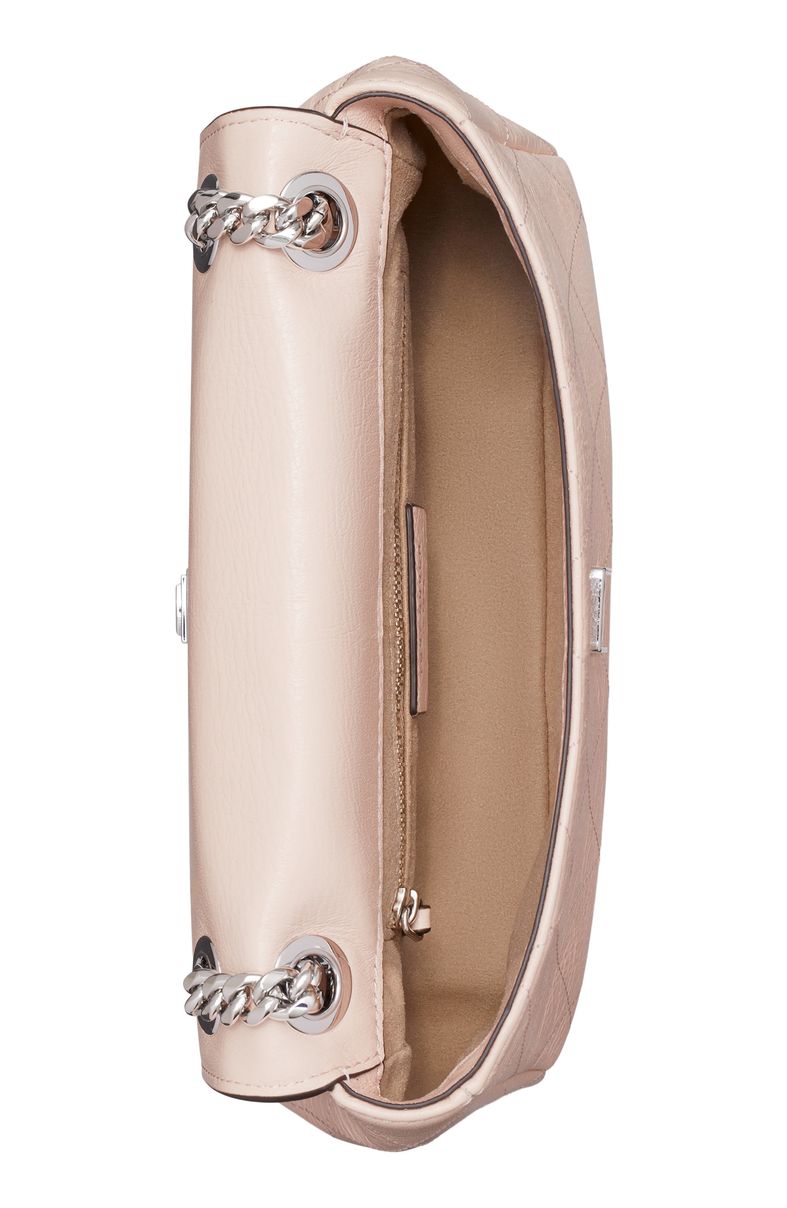 Small Charlie Leather Shoulder Bag, Alternate, color, SOFT PINK
