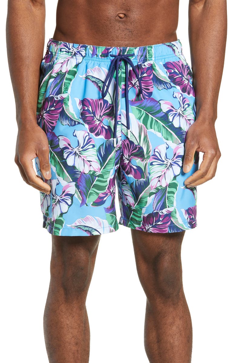 Tommy Bahama Naples Let's Be Fronds Classic Fit Swim Trunks, Main, color,