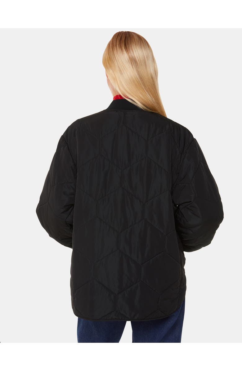 Whistles Ida Short Quilted Coat, Alternate, color, Black