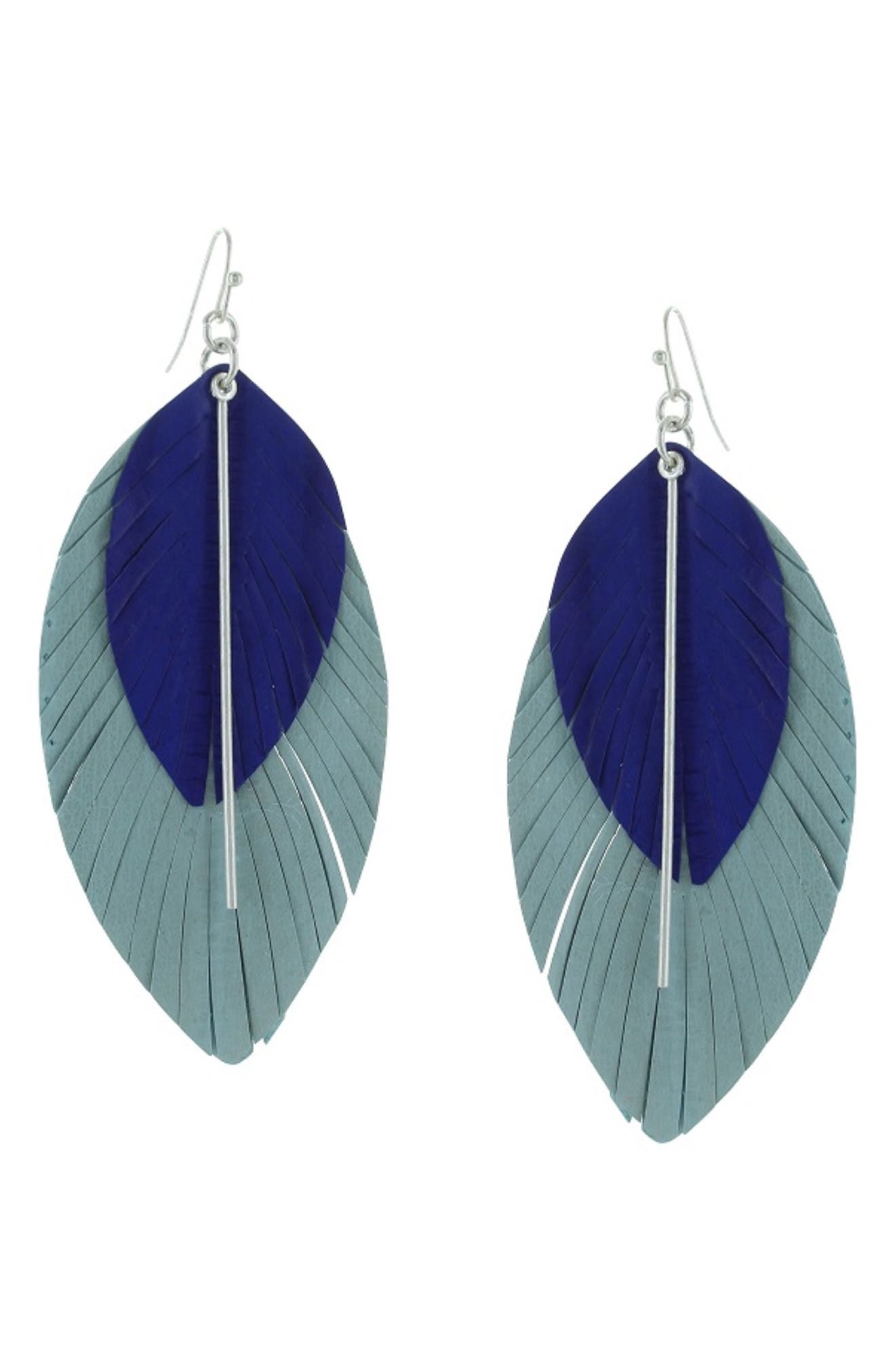 OLIVIA WELLES Kaia Fringed Leather Earrings