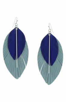 OLIVIA WELLES Kaia Fringed Leather Earrings