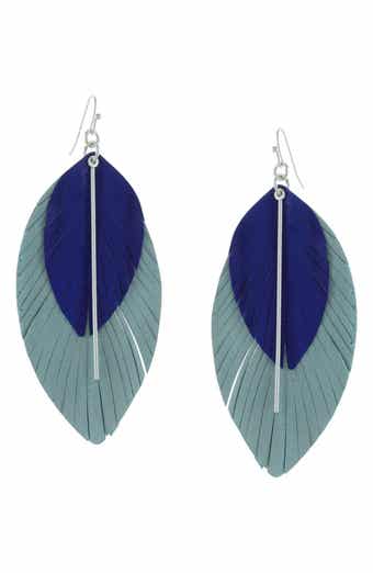 OLIVIA WELLES Kaia Fringed Leather Earrings