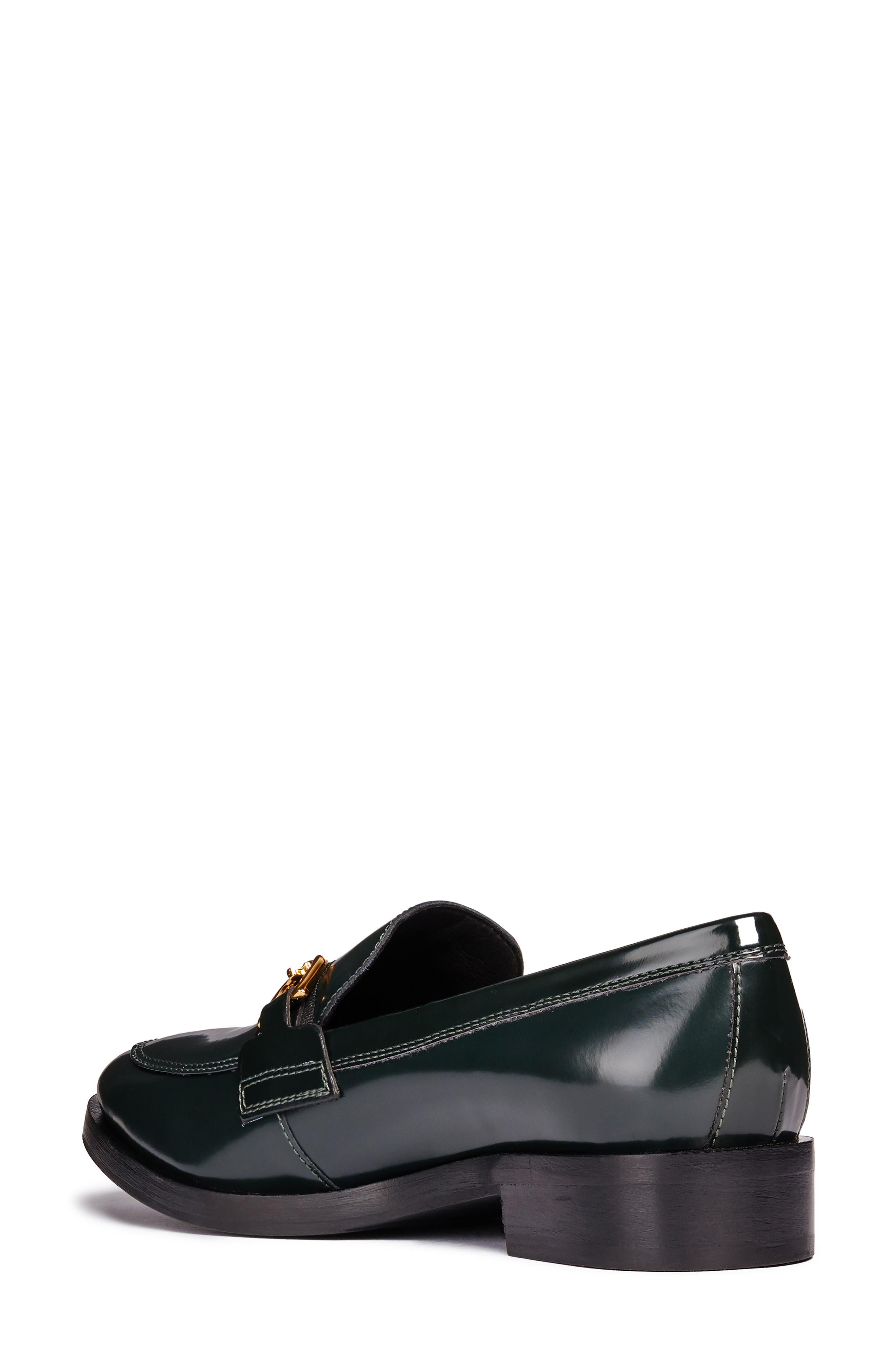 Brogue Loafer, Alternate, color, DARK FOREST/ BLACK LEATHER