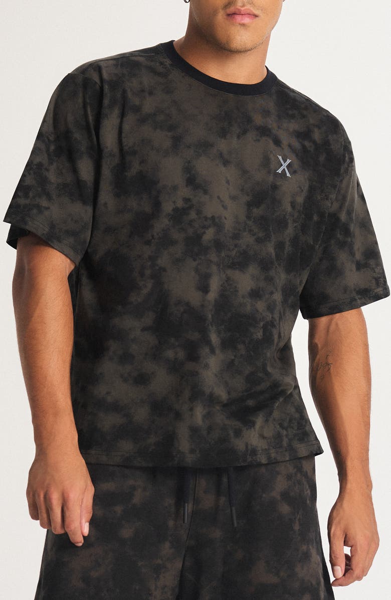 SAVAGE X FENTY Jersey T-Shirt, Main, color, Black Caviar Diffused Camo