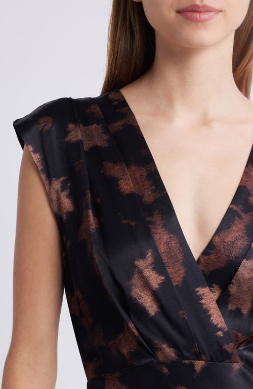 Rails Odella Satin Crepe Dress In Brown