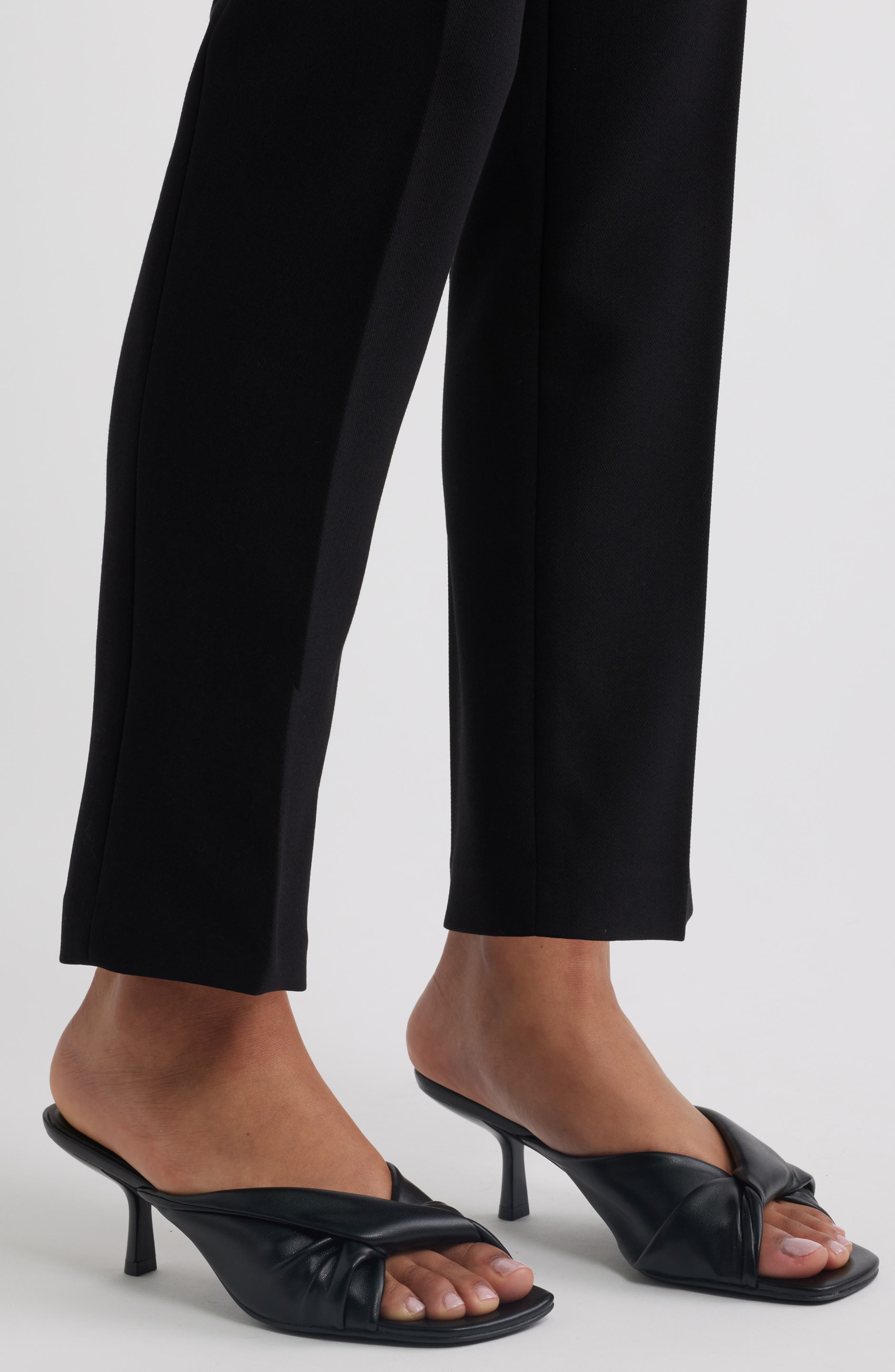 Capri Faux Leather Kitten Heel, Alternate, color, BLACK