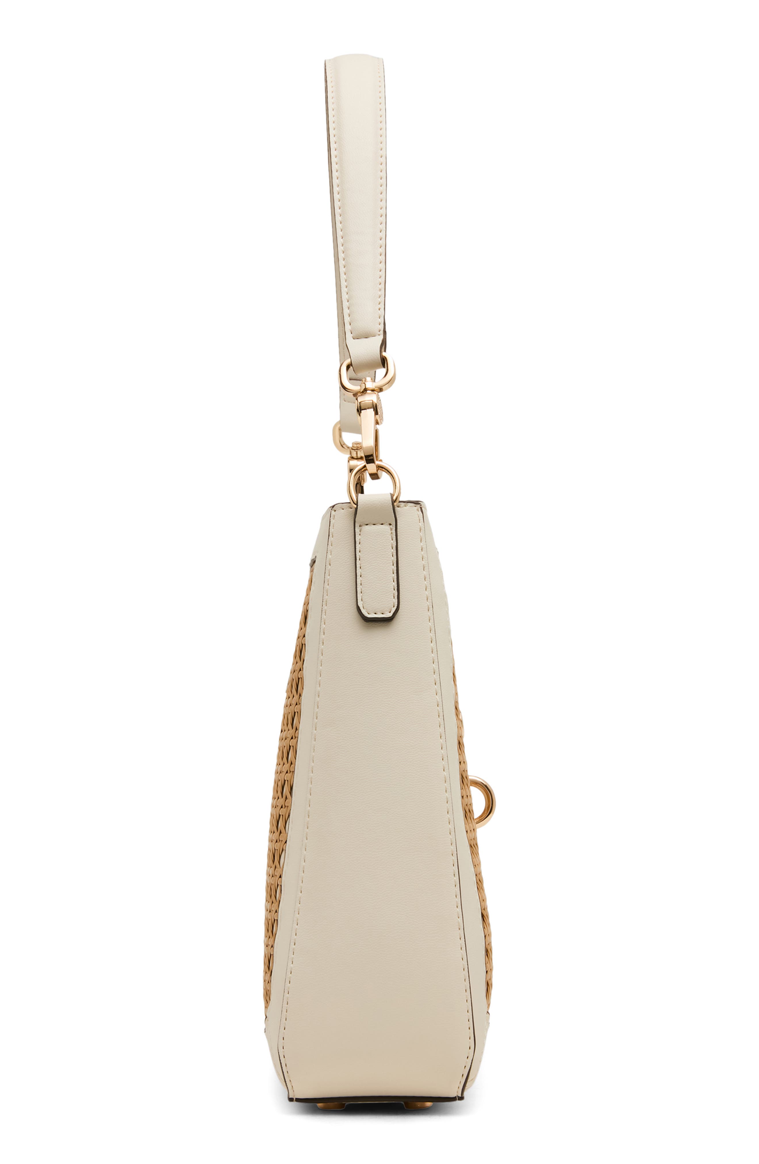 Anne Klein Straw Bucket Bag, Alternate, color, Natural-Pearl White