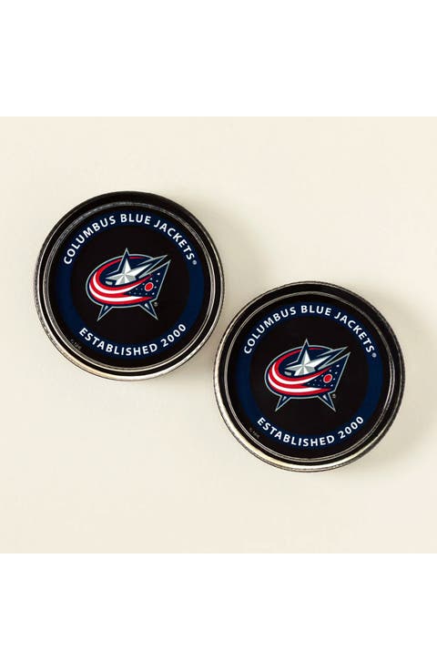NHL Puck-Shaped Glass Coaster Set