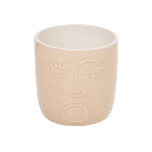 Totalee Gift Neutral Face Planter Ceramic White