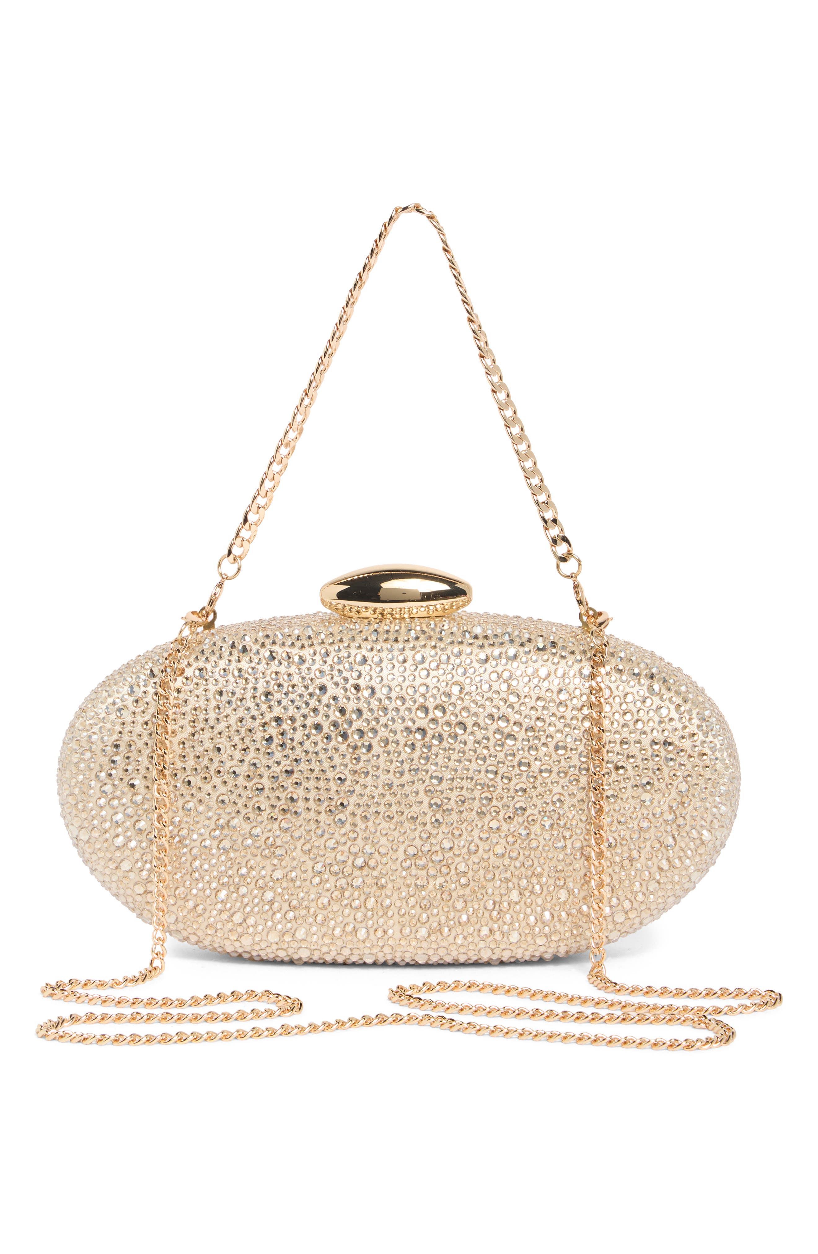 Meyer Crystal Oval Clutch, Alternate, color, CHAMPAGNE