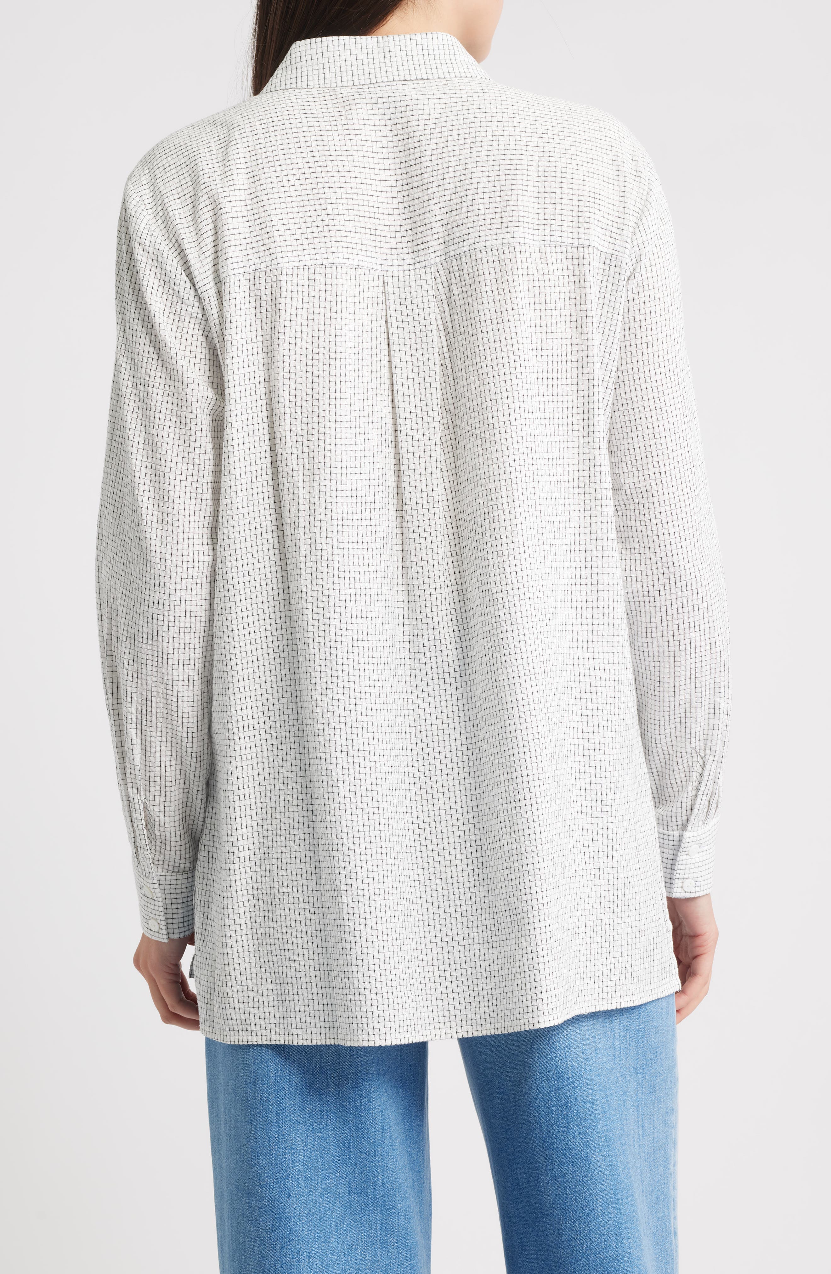 Eileen Fisher Classic Collar Easy Organic Cotton Button-Up Shirt (Women ...