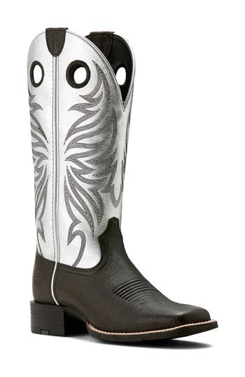 Ariat Round Up Ryder Western Boot In Gray