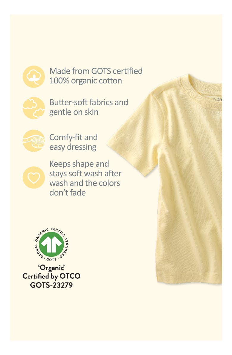 BUTTERBLU Taylor Assorted 5-Pack Organic Cotton T-Shirts, Alternate, color, Haze