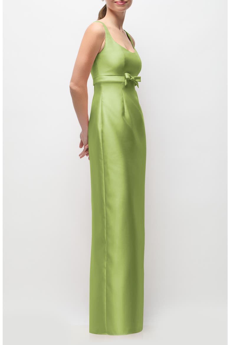Gwyneth Satin Sheath Gown, Alternate, color, MOJITO