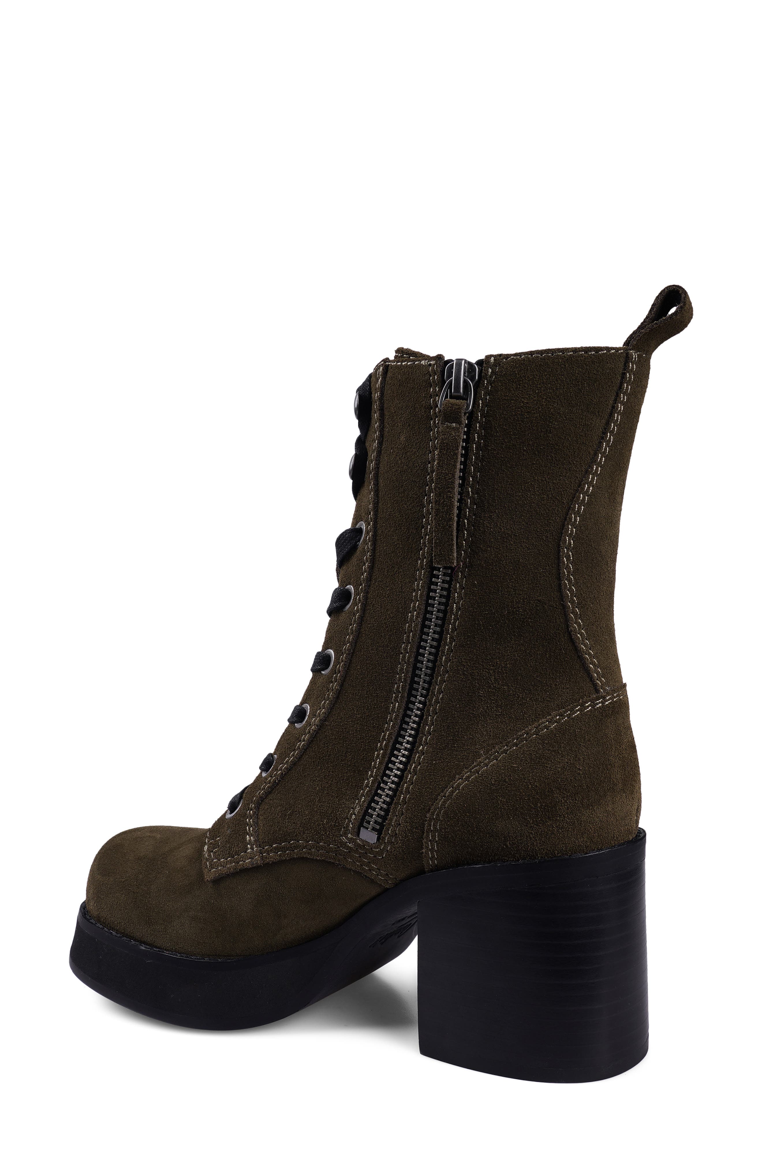 Candie's Tatiana Platform Boot, Alternate, color, Green